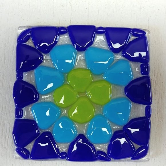 Fused Glass Granny Square Coasters - Picture 8 of 10
